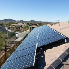 Roof mounted solar installation