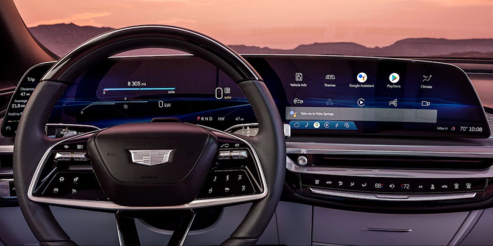 A Cadillac LYRIQ ev dashboard