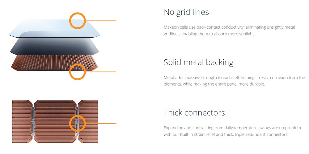 Maxeon cell details