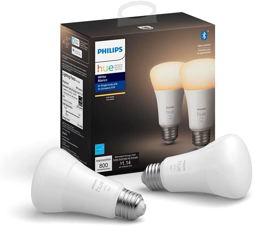 Box of Philips smart lightbulbs