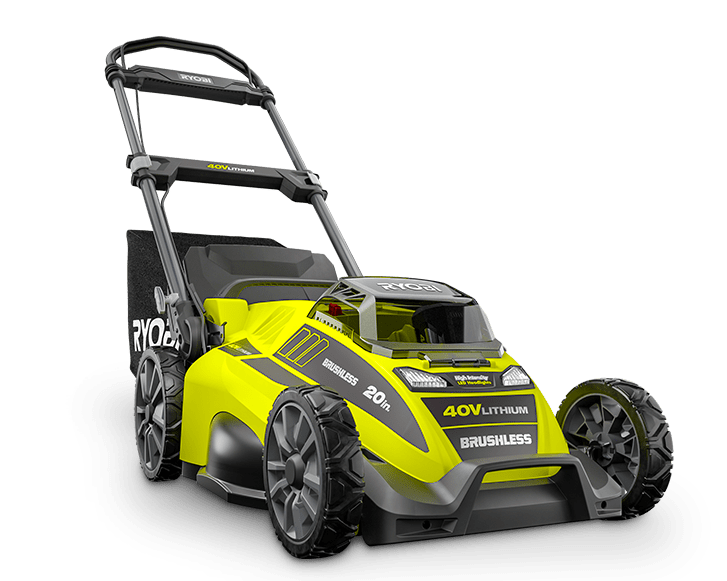 A RYOBI brushless motor lawnmower